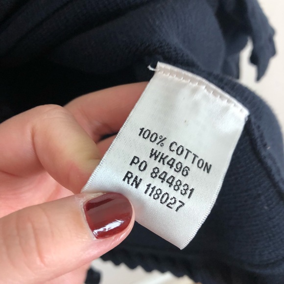 BODEN Thick Navy 100% Cotton Ruffle Jacket size 12 - Picture 11 of 12